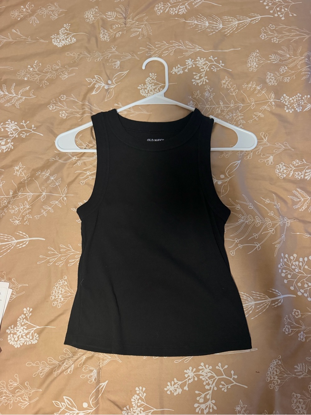 Old Navy ‘Sung Fit’ Black Ribbed Tank Top